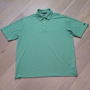 Nike Dri-Fit Golf Polo Men's sz L Tiger Woods Collection Green Short Sleeve Polo